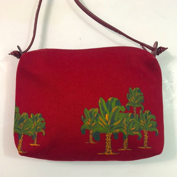 Vintage Italian bag in fabric w leather trim, VGVC - Picture 2 of 6